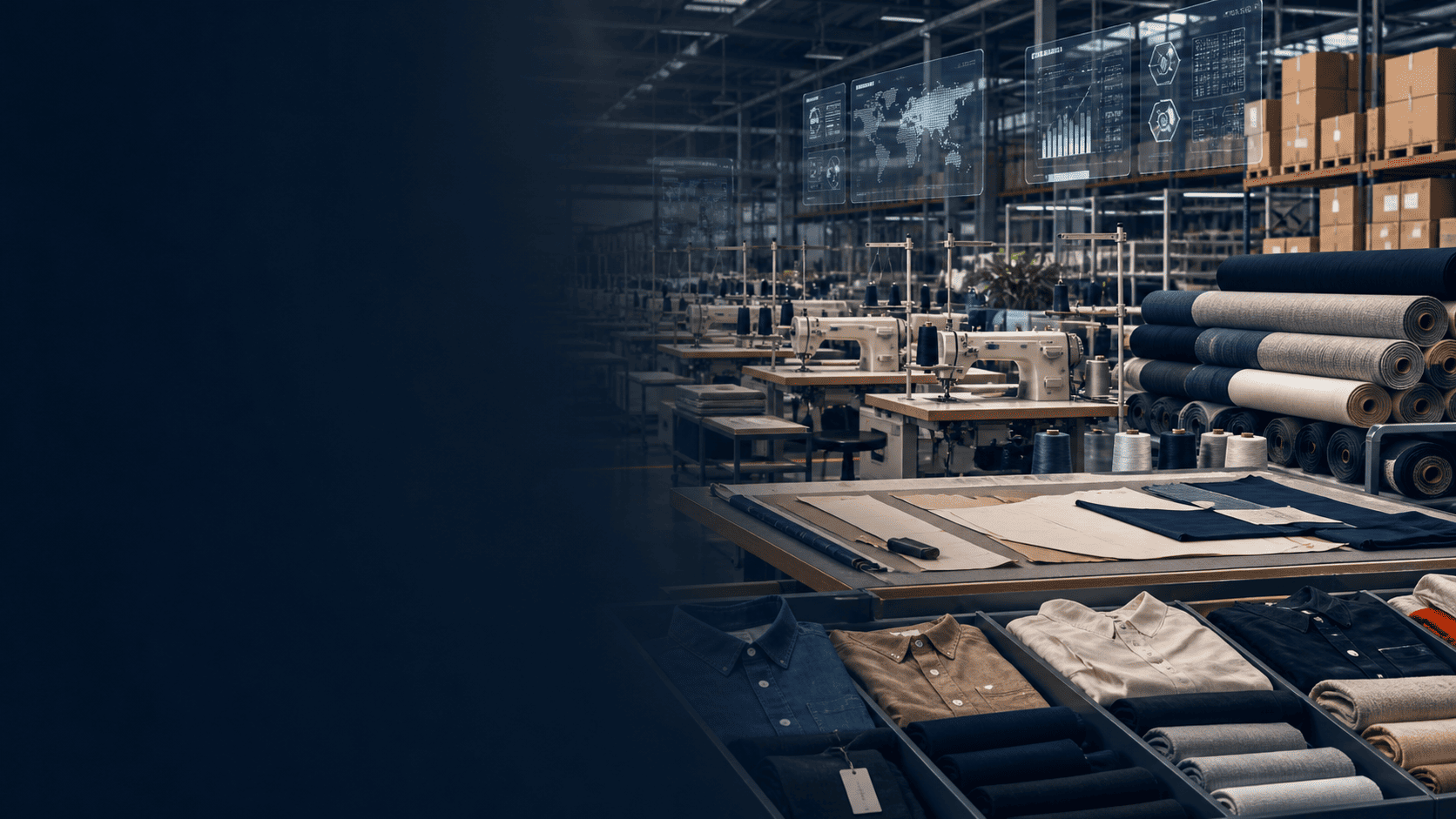 Industrial B2B marketplace operations background
